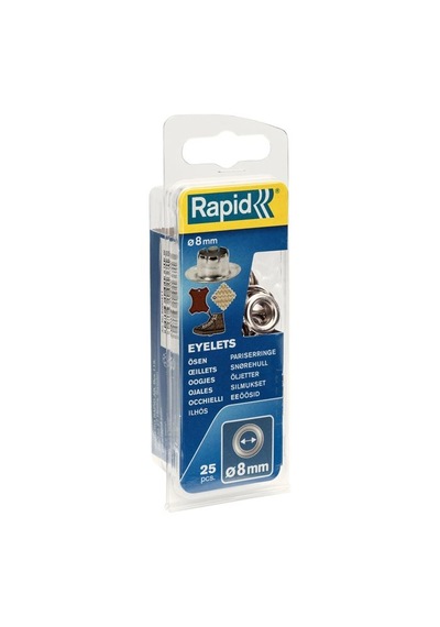 Rapid 5000411 Kuşgözü Delik Halka 8mm 25 Adet Çok Renkli