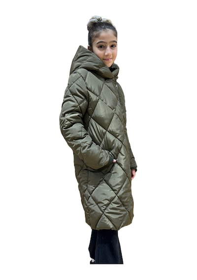 Benitto Kids Kız Çocuk Kapüşonlu Kaban 51329 Haki