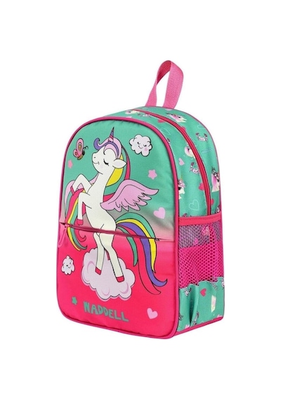 Pembe Unicorn Desenli Anaokulu Kreş Sırt Çantası, 24x33x10 Cm, Çok Renkli Genel