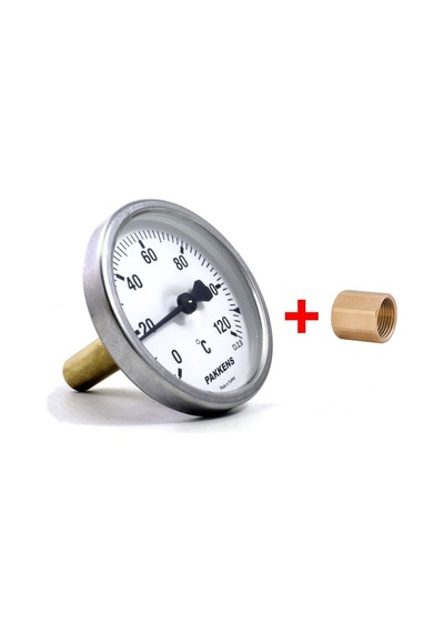 Pakkens Termometre Manşonlu 63 Çap 120 Derece Göstergeli 5 Cm Bağ