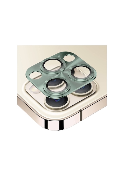 Apple Uyumlu iPhone 12 Pro Metalik Seri Kamera Lens Koruyucu Yeşil Yeşil
