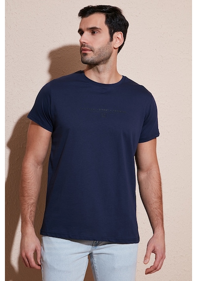 Buratti Pamuklu Slim Fit Bisiklet Yaka Erkek T Shirt 541Tactical Lacivert