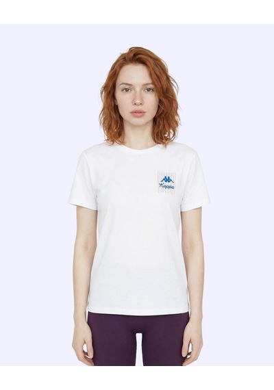 Kappa Logo Carla Kadın Beyaz Oversize Tişört