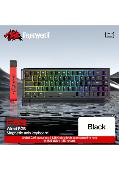 F68 Pro Oyun Klavyesi Manyetik Switch 3 Modlu Kablosuz Bluetooth Kablolu, 8k/1k Rgb Klavye