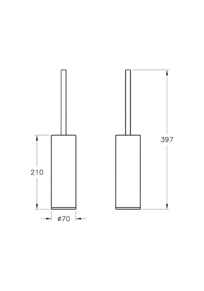 VitrA Origin Tuvalet Fırçalığı Fırçalı Nikel Yerden A4489334