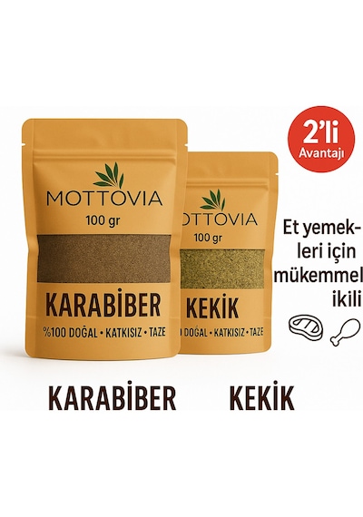 Karabiber & Kekik İkilisi %100 Doğal Katkısız Baharat Seti Et Ve Yemekler İçin Mükemmel Uyum