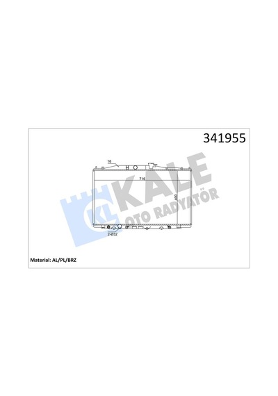 Kale 341955 Radyatör Honda Accord Vıı Al- pl- brz 19010rbbe01- 19010rbbe51