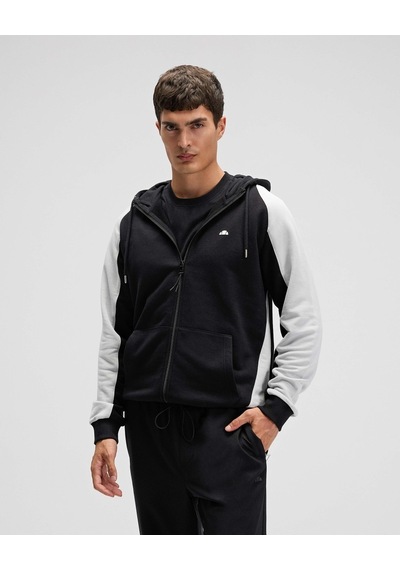 Ellesse Em560 Erkek Siyah Fermuarlı Kapüşonlu Siyah Sweat Siyah