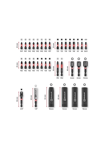 Einhell M-CASE 35 Parça Bits ve Lokma Uç Seti - 49109230