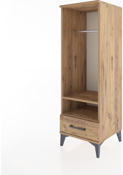 Hyperion Dolap 2 Raflı Tek Çekmeceli Tek Askılı 44x44x134 Çam-çam Atlas Çam
