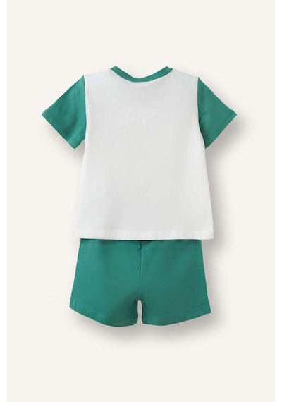Defacto Baskılı Kısa Kollu Üst Şort Alt 2li Pijama Takımı Erkek Bebek H8217a526hser105 Ekru-er105