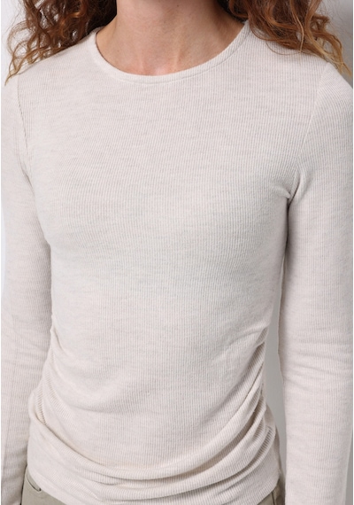 Colin's Colins Slim Fit Yuvarlak Yaka Düz Kadın Ekru Tişört Cl1077097 Q1.v2 Ecm Ecru Melange Colin's Colins Slim Fit Yuvarlak Yaka Düz Kadın Ekru Tişört Cl1077097 Q1.v2 Ecm Ecru Melange