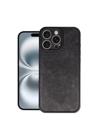 Newface Apple İphone 16 Pro Max Kılıf Aras Deri Kapak - Siyah