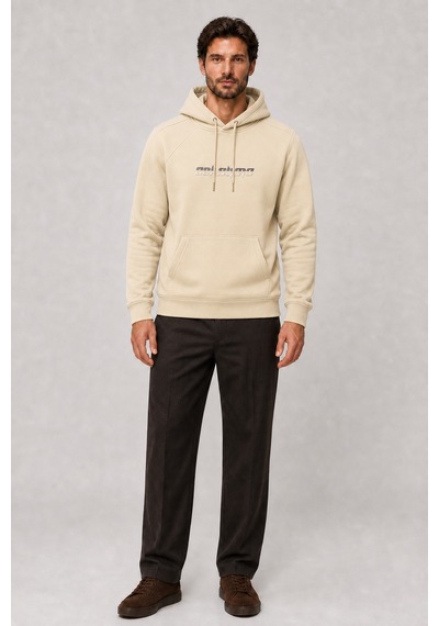 Redline Consume Erkek Regular Fit Kapüşonlu Sweatshirt Bej