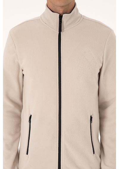 U.S. Polo Assn. Erkek Regular Fit Taş Polar Örme Hırka 50313779-VR049
