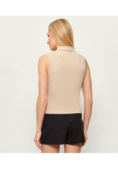 Guess V6gp03k2958 Sarah Sleeveless Kadın Polo Tişört Bej
