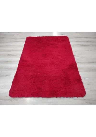 Yamalıhome Tavşan Tüyü Kırmızı Peluş Post Halı 160 x 230 Cm