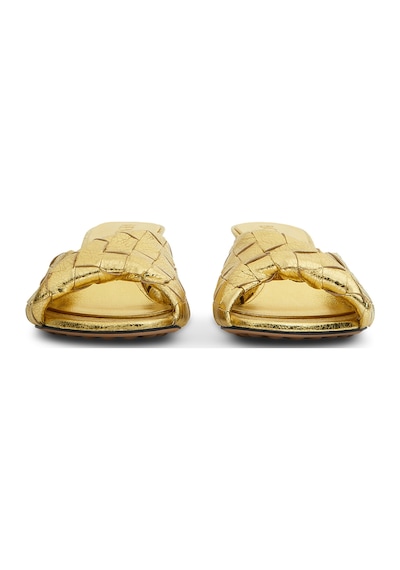 Bottega Veneta Göz Alıcı 50mm Topuklu Mule Terlik Altın