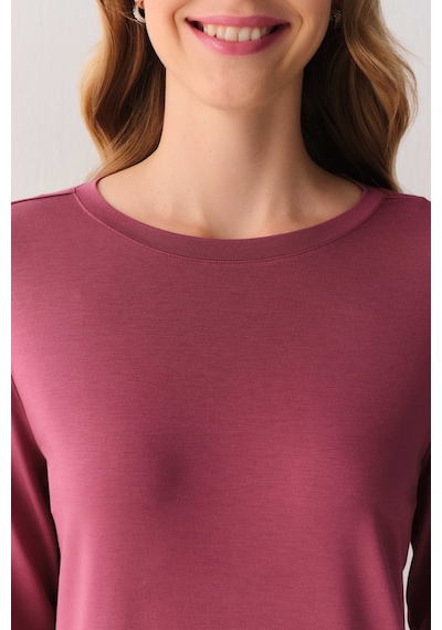 Suwen Essence Nights Modal Dirsek Altı Kol Tişört Sh26905607s142 Gül Rengi