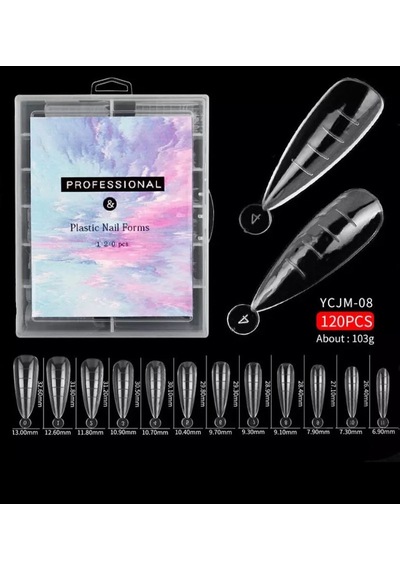 Ellea Nail 120' Li Stıletto Poly Gel Tips Kalıp Form