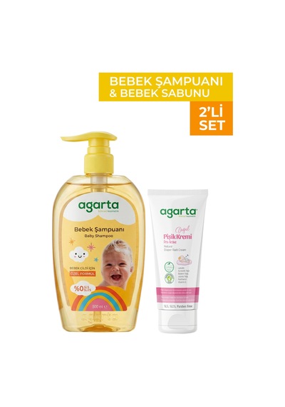 Agarta Bebek Şampuanı Ve Bebek Pişik Kremi 1 Adet Bakım Seti