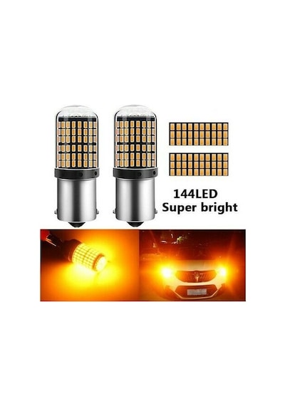 1156 P21W 144 Led Sinyal Lambası Led Işık Güçlü Aydınlatma 2 Adet