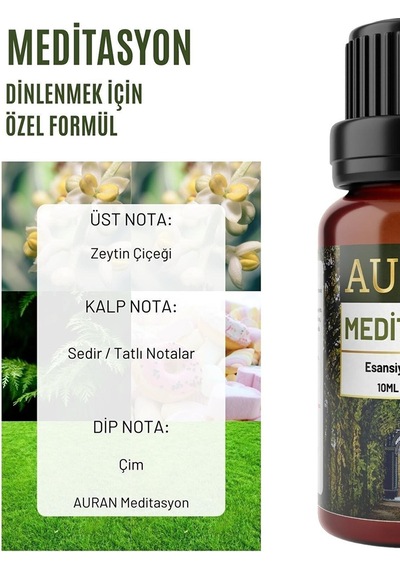 AURAN Meditasyon Esansiyel Uçucu Koku Yağı Buhurdanlık Yağı
