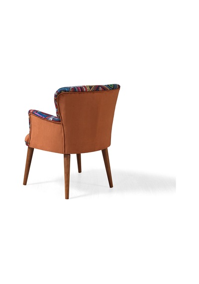 Bienvelle Turuncu Çay Seti 2 Tekli Koltuk+Sehpa (Salon, Balkon, C