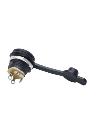 Adaptör Fişi Şase Yuvarlak 2.1mm - Su Geçirmez Kapaklı