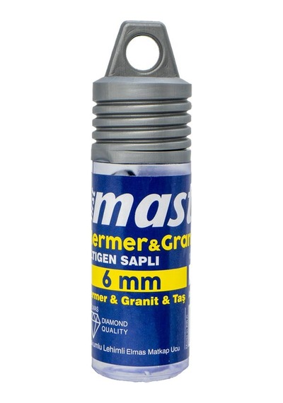 Master 530930 Altıgen Saplı Granit Mermer Delme Panç 6 Mm
