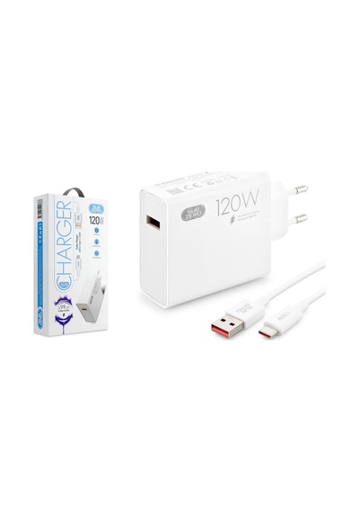 Subzero Sg38 120w Gan Type-c Kablolu Turbo Ev Tipi Şarj Aleti Salise Gösterir