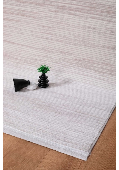 Voyage %100 Akrilik Yumuşak Dokulu Halı Kilim Salon Mutfak Koridor Yolluk Dokuma Makine Halısı Ac-212 Bej