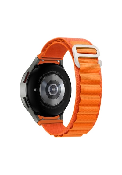 Microsonic Samsung Uyumlu Galaxy Watch 5 Pro 45mm Kordon Alpine Loop Turuncu