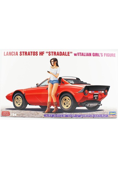 Hasegawa 20543 1/24 Ölçek, Lancia Stratos Hf Stradale Ve İtalyan Kız Figürü, Otomobil Plastik Model Kiti