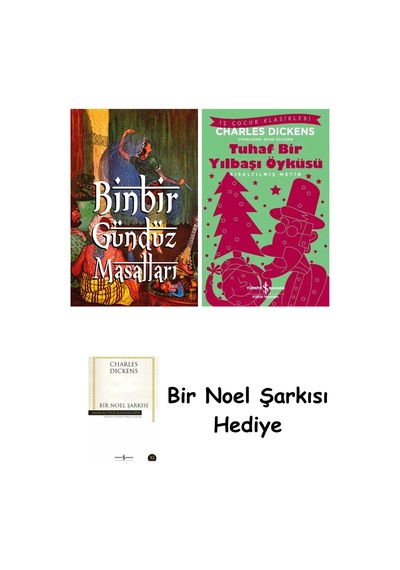 Binbir Gündüz Masalları Ciltli + Tuhaf Bir Yılbaşı Öyküsü + Bir Noel Şarkısı