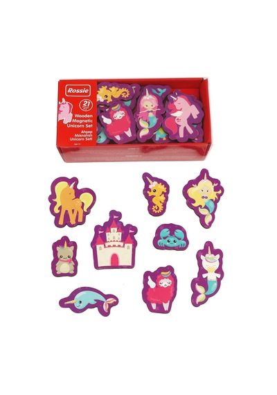 Rossie Mıknatıslı Ahşap Unicorn Figürler