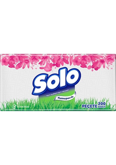 Solo Peçete 200 Yaprak 4 Adet