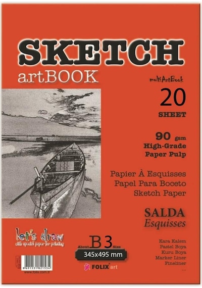 Folix Salda 34.5 X 49.5 Sketch Tutkallı Bloknot 20 Yaprak N11.1445