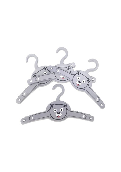 Çocuk G-228-b  Elbise Askısı Kedi Desen 4 'lü