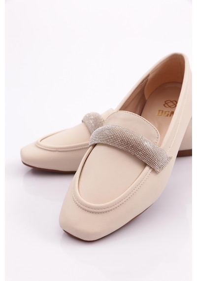 Dgn 5000 Kadin Silver Taş Tokali Loafer 5000-1423-R1806 Ten