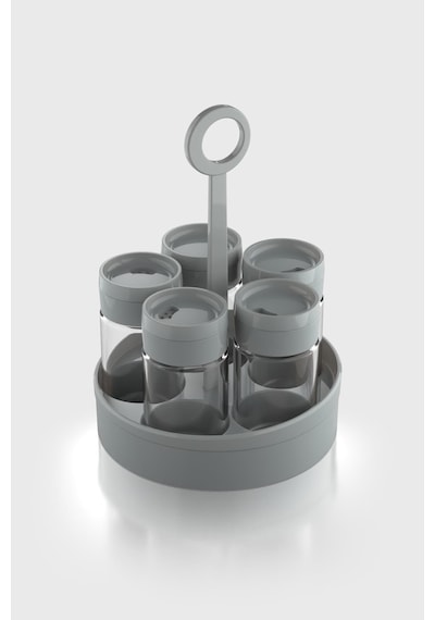 Renga Dorian 105 Ml 5'li Cam Baharatlık Seti 161006 Gri Gri