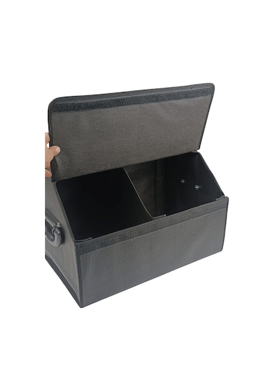 Sabit Kapaklı Bagaj Çantası Kaymaz Tabanlı, Kapaklı Araç Bagaj Organizer 50x30x30 Cm