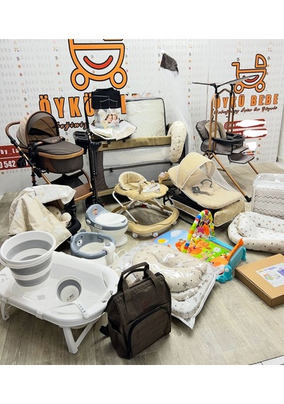 Öykü Bebek Dunyasi 37 Parça Happy Baby Her Bebeğin Ilk Öyküsü Burda Başlar Sevgiyle Hazırlanmış Bebek Çeyiz Setleri Kahverengi - Siyah - Beyaz
