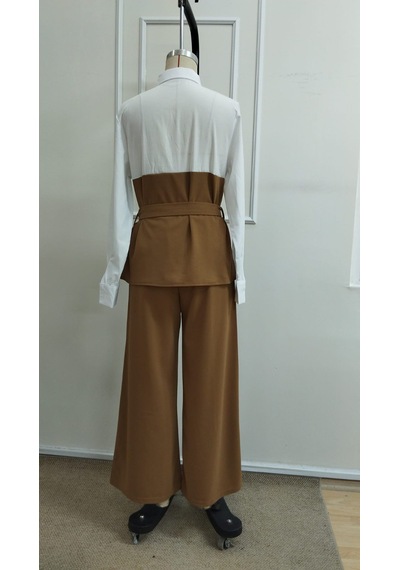 Bhrwear Kadın Uzun Kollu Yakalı Üst Kısmı Trikoton Asimetrik Detaylı Belden Kuşaklı Ithal Krep Bluz Ve Yırtmaçlı Pantolon Ikili Takım Renkli Bhrwear Kadın Uzun Kollu Yakalı Üst Kısmı Trikoton Asimetrik Detaylı Belden Kuşaklı Ithal Krep Bluz Ve Yırtmaçlı Pantolon Ikili Takım Renkli
