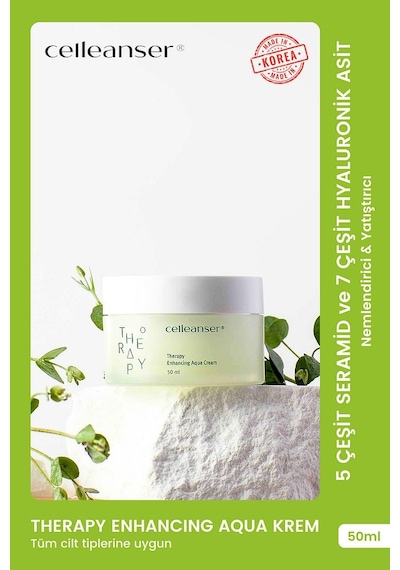 5 Seramid Ve 7 Hyaluronik Asit İçeren Nemlendirici Ve Yatıştırıcı Therapy Enhancing Aqua Krem