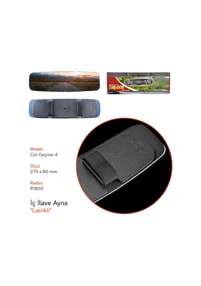 Takgör İç Dikiz Ayna Cici Geçme-4 R1800 Lastikli 275x80 Mm 550.020