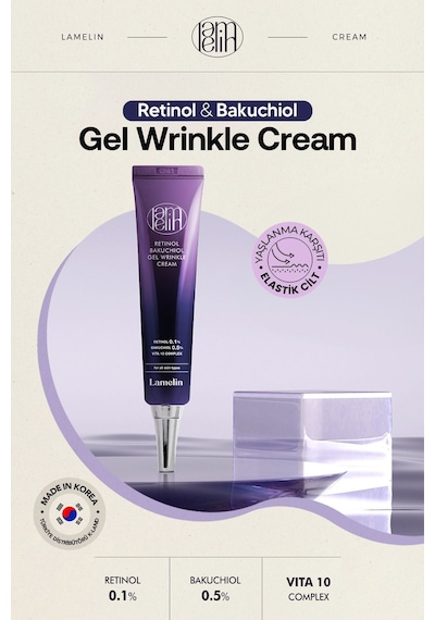 Lamelin Retinol ve Bakuchiol İçeren  ve Leke  Jel Krem Lamelin Retinol Bakuchiol 30 ML