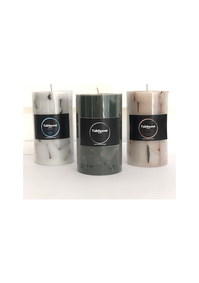 Tabsecret Candle Parçacık Tasarımlı Aromalı 3Lü Mum Seti Tabsecret Candle Parçacık Tasarımlı Aromalı 3Lü Mum Seti