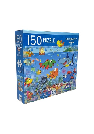 Balıklar 150 Parça 34x24cm Çocuk Puzzle Yapboz Serisi Standart