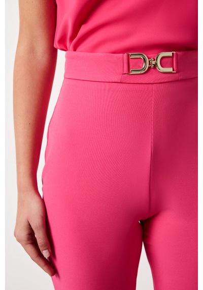 Sateen Aksesuar Detaylı Pantolon - Pembe